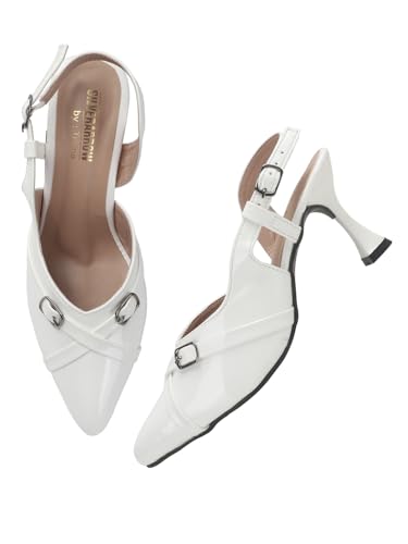 Image of SilverArrow womens Crown Boo Fashion Sandals|Stiletto Heel Sandals With Buckle Closure|Suitable For All Occasion