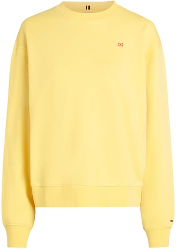 Tommy Hilfiger Damen Sweatshirt Contrast Flag Regular Fit, Gelb (Citronella), XXS – Ansicht 5