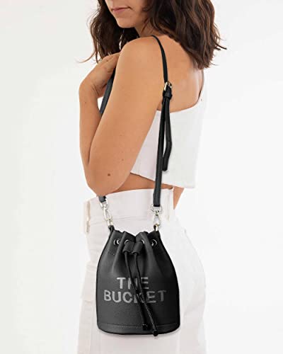 Inpaksa The Bucket Bag For Women Pu Leather Drawstring Handbag Tote Hobo Handbag Crossbody Bag Soft Adjustable thumb #5