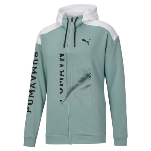 PUMA Mens Train Logo Hoodie Casual Outerwear Casual Drawstring - Blue3