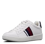 Ben Sherman Mens Hampton Stripe Lace Up Sneakers Shoes Casual - White - Size 8 M