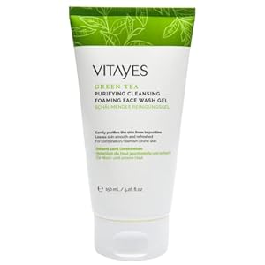 Vitayes Grüner-Tee Face Wash Gel, erfrischendes Gesichtswaschgel, gründliche und schonende Gesichtsreinigung. Vegan…