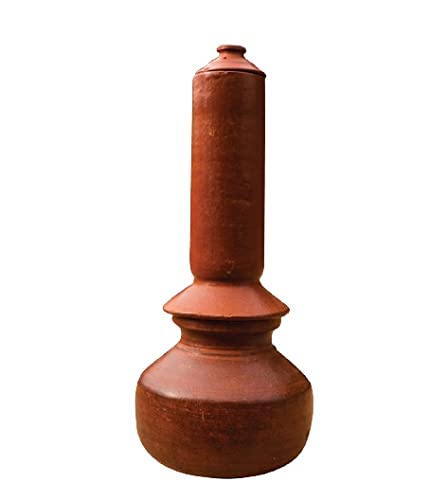 EyeonBay Natural Clay Made Puttu Kudam I Puttu Maker (Brown Colour, Medium Size)