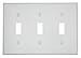 Leviton 80711-W 3-Gang Toggle Device Switch Wallplate, White