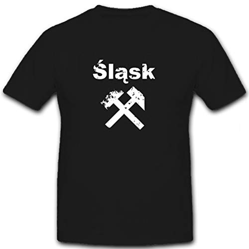 T-shirt Schlesien 6344 Bergbau pour homme noir en taille XXXXXL
