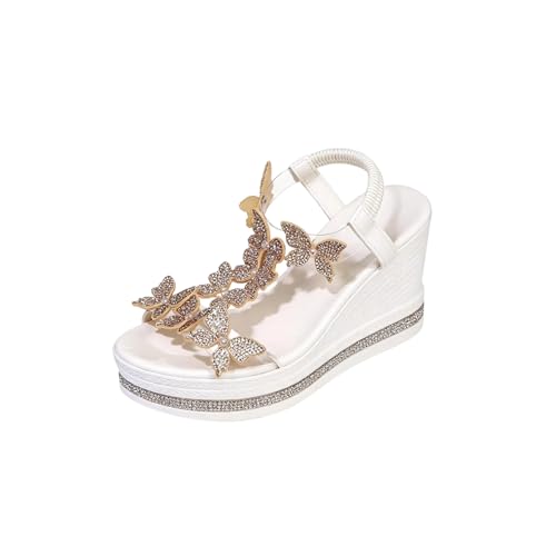 Sandales à talon compensé tendance été nu-pieds dorés chic pointure 39.5