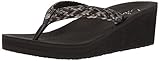 cobian Women's Kezi Wedge Flip Flop, Black, 8 M US