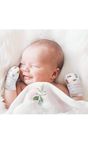 Image of KOH KOH Kids Baby Newborn Cotton No Scratch Adjustable Animal Print Hand Mittens