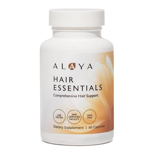 Alaya Hair Essentials - Hair Supplement with Biotin, Keratin, Folic Acid, Vitamin B12, B6 - Lab Tested - Gluten Free - 30 Day Supply