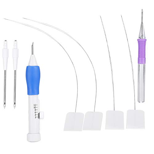 Kit de Bordado de Agujas de Perforación Agujas de Perforación de Bordado, Bolígrafo de Bordado Mágico DIY, Herramienta de Enhebrador de Agujas de Perforación Aguja de Perforación
