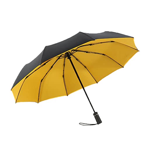 Ieaseys Umbrella Double Automatic Folding Yellow Umbrella Female Male Ten Bone Car Luxury Large Business Umbrellas Men Rain Women Gift Parasol #TOP10