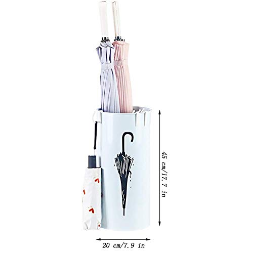 Porte-parapluie métal blanc pour garder votre entrée sèche et propre - 3