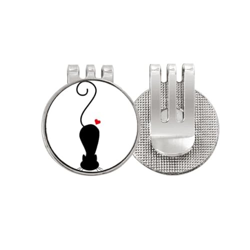 Marqueur de balle de golf aimanté chat émail avec clip chapeau pour golfeuse et golfeur
