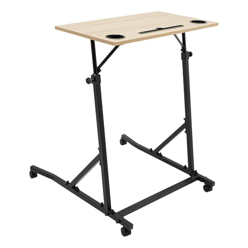 Escritorio de bicicleta para entrenador de bicicleta, tabla de entrenamiento con ruedas, altura ajustable 90-118 cm, mesa de ordenador de fitness, mesa de oficina, para apartamentos, oficinas