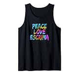 Peace Love Escrima Spruch Design Kampfschule Tank Top
