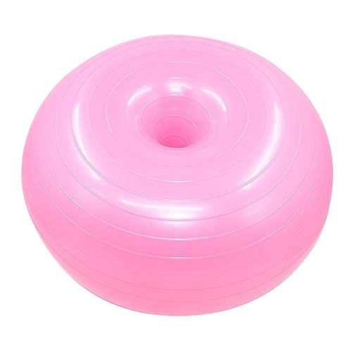 Garneck 1Pieza Bola De Yoga Antiexplosión Aire para Ejercicio Casa para Pilates y Estiramientos Color Rosa