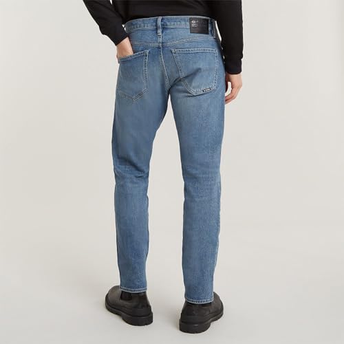 G-STAR Raw - Mens Mosa Straight Jeans, Color Sun Faded Blue Donau, Size: 36W x 30L2