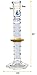 EISCO Graduated Cylinder, 10mL - ASTM, Class A Tolerance ±0.10mL - Protective Collar, Hexagonal Base - Blue Graduations - Borosilicate 3.3 Glass