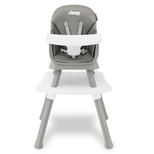 Image of Jeep Milestone 6-in-1 Convertible High Chair by Delta Children, Light Grey