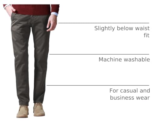 Image of Match Mens Regular-Fit Casual Flat Front Chino Pants