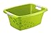 Produktbild Rotho Flowers Wäschewanne 25l mit 2 Griffen, Kunststoff (PP) BPA-frei, grün/weiss, 25l (50,5 x 38,3 x 21,8 cm)