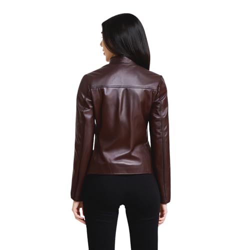 Women's Motorcycle Genuine Leather Jacket - Lambskin Leather Jacket Woman - Real Leather Jackets for Women4