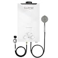 Tankless Water Heater Propane, 4.76 GPM RV Water Heater with Digital Display,18L Portable Instant Hot Gas Water Heater with Overheating Protection for Indoor and Camping,115,425 BTU