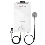 Tankless Water Heater Propane, 4.76 GPM RV Water Heater with Digital Display,18L Portable Instant Hot Gas Water Heater with Overheating Protection for Indoor and Camping,115,425 BTU