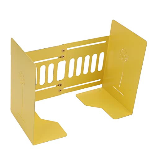 Serre-livres rétractables en métal jaune élégant support décoratif - 4