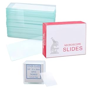 Hbercai 50 Stück Objektträger und 100 Deckgläser