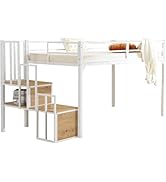 Amazon｜OSLEEP ロフトベッド 木製 ロータイプ 高さ120cm 階段付き