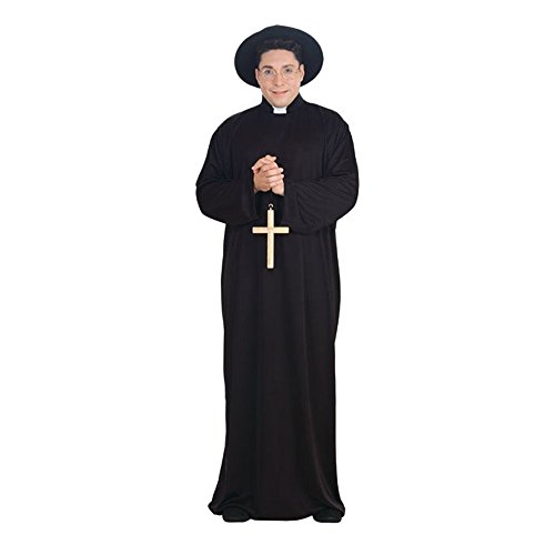 Rubie's mens Adult Plus Size Priest Costume Party Supplies, Multicolor, Plus