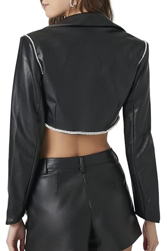 Forever 21 Women's Cropped Faux Leather Jacket3