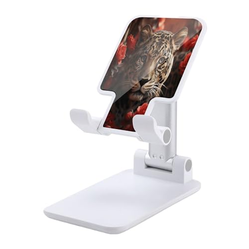 Soporte para teléfono y tableta KHAUERBC con diseño de rosa roja