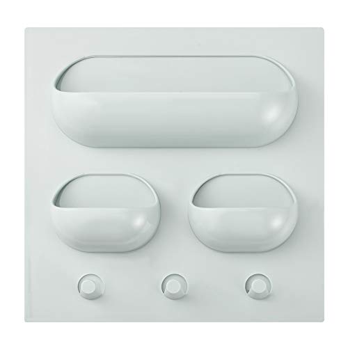 Cizen Estanteria Colgante Pared - Estante Autoadhesiva de Pared Plástico, Adecuado para Dormitorios Baños Cocinas(Azul)