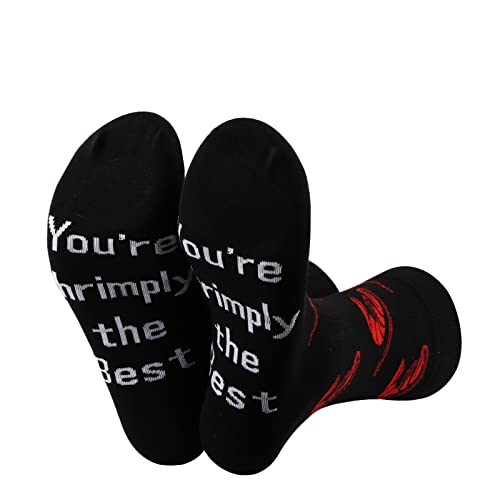 MBMSO 2 Pairs You're Shrimply the Best Socks Shrimp Pun Gifts Socks Funny Shrimp Gift for Shrimp Lover You're Simply the Best2