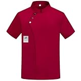 Kostüm Koch Kochjacke Herren Damen Kurzarm, Bäckerjacke Mit Druckknopfverschluss, Koch Jacken Für Männer Nd Frauen, Restaurant Arbeitsuniform Shirt Unisex M