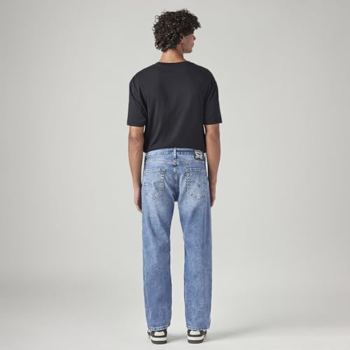 Image of Levi's Men's 505 Light Indigo Straight Fit Mid-Rise Jeans