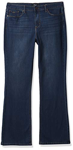 NINE WEST Women's Gramercy Mini Boot Cut Full Length Jean, Blueridge, 8