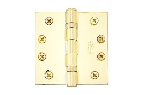 Emtek 9600 Brass Hinges (Pair) - Heavy Duty Ball Bearing - Square Corners - 4" x 4" - 964147 - French Antique (US7) #1