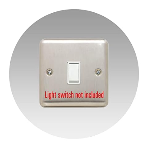 Single Light Switch Surround | Round | Acrylic Back Panel or Finger Plate | Plug Easy to Fit Comes with Step by Step Instructions, Colour:Clear Cover