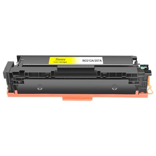 Tinnee 207A 207X M283fdw Toner kompatybilny z HP 207A HP 207X HP W2212A HP W2212X do HP Color Laserjet Pro MFP M283fdw M255dw M282nw M283fdn M255nw z chipem, 1250 stron żółty