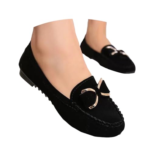 Loafers for Women Business Casual Shoes Comfortable Lightweight Loafers Slip On Work Flats Pointed Toe Bowknot Ballet Dress Shoes Comfortable Dressy Wedding Ballet Flats for Women