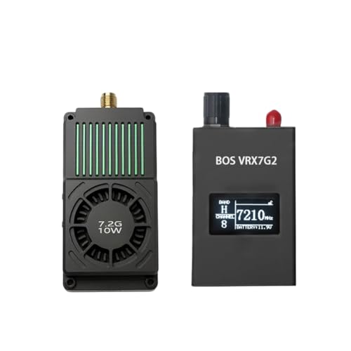 Cadbnhsyqw 7.20W VTX+7.2G VRX 64CH FPV�r�f�I�I�[�f�B�I���M�@��M�@ ���o�� DC7-36V NTSC/PAL CNC�P�[�X FPV RC�h���[���p