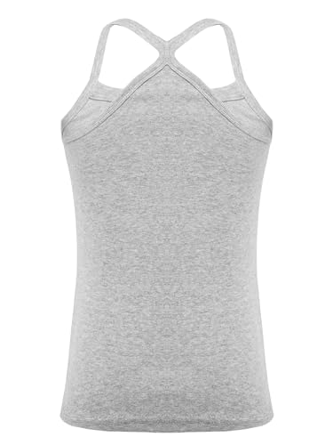 Kids Girls Dance Tank Tops Knit Spaghetti Straps Vest Cross Back Basic Camisole Sleeveless Sport Top Underwear2