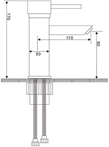 Robinet robinet d'argent mitigeur cascade eau chaude froide pour meuble vasque