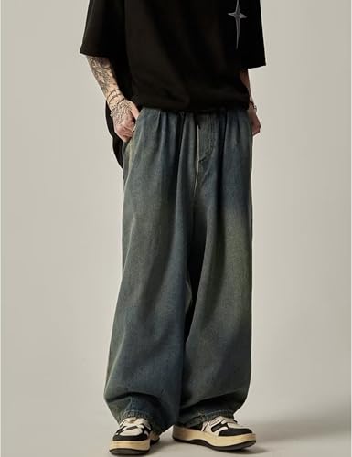 Mens Baggy Jeans for Men Women Y2k Hip Hop Skater Pants Wide Leg Jnco Jeans Loose Fit Denim Jeans Streetwear4