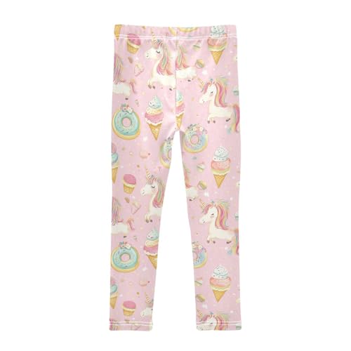 Girls Leggings Ice Cream Unicorn Cake Kids Length Leggings Pants Athletic Yoga Pants Toddler Tights Trousers 4T2