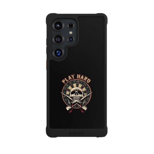 Coque Samsung Galaxy S25 Ultra antichoc MagSafe noire tête de mort