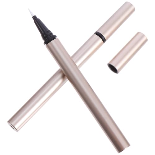 OSOLADY 5 Tubos Recargables de Delineador de Ojos de 1ml en Plástico Dorado, Aplicadores para Almacenar y Rellenar Maquillaje en Salones y Tiendas Cosméticas